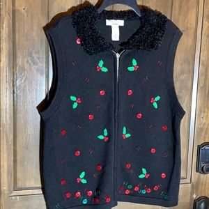 Vintage Bechamel Christmas sweater vest xl